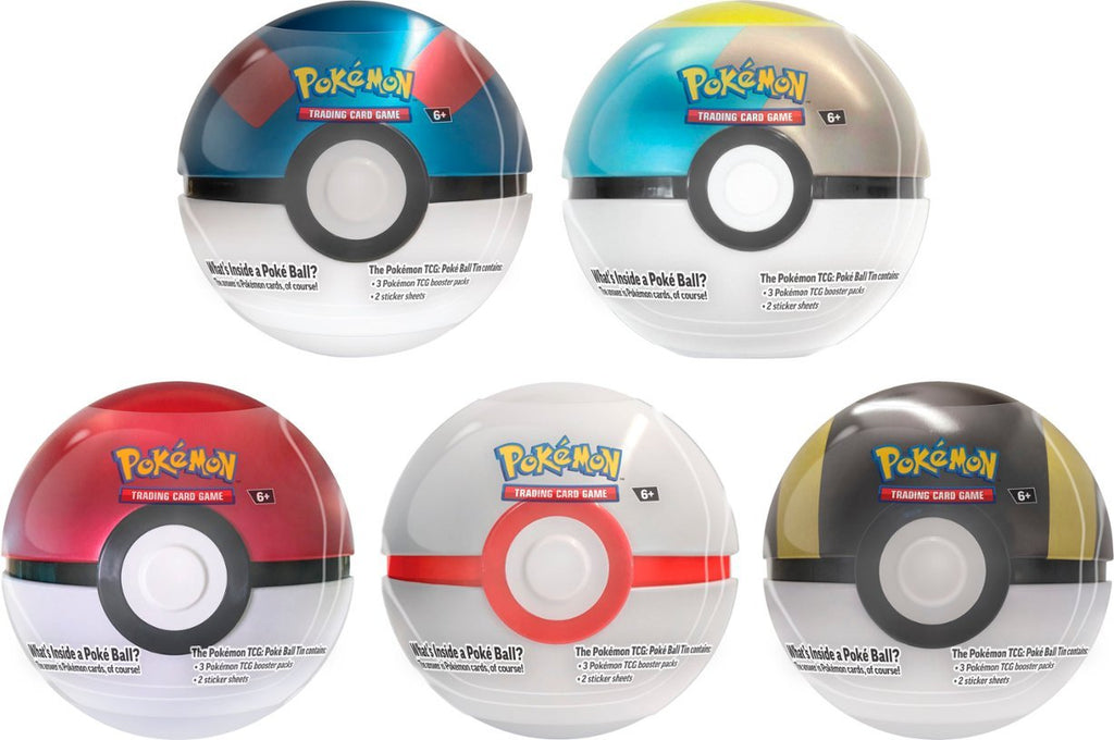 Pokémon Lot Of 6 Sealed Pokeball Tins With Store online Display