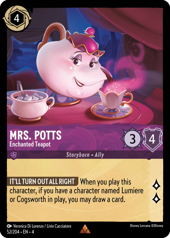 Mrs. Potts - Enchanted Teapot - 52/204