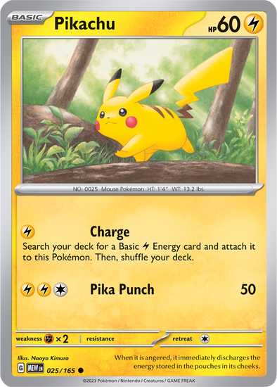 Pikachu 025/165